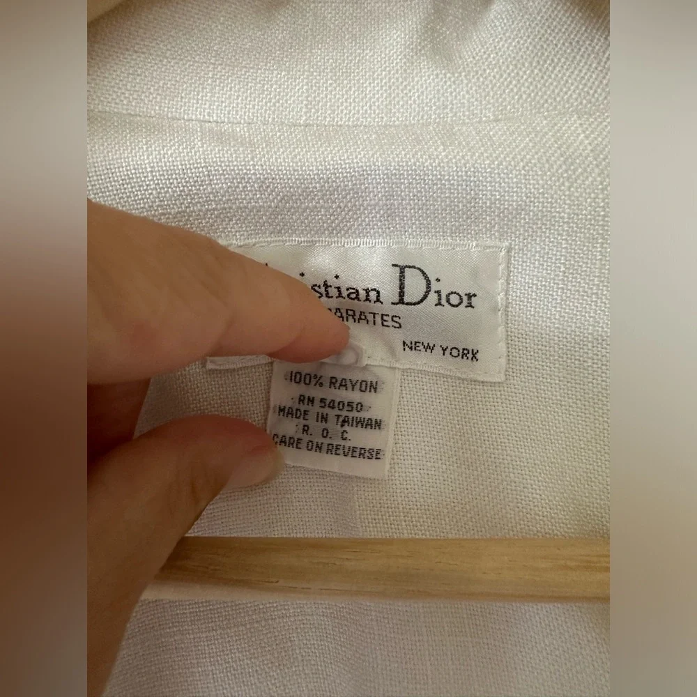 VTG 90s Christian Dior Separates Belted Blazer Shacket Luxury Minimalist Elegant